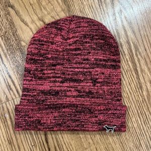 Stylish Pink and Black Knit Beanie